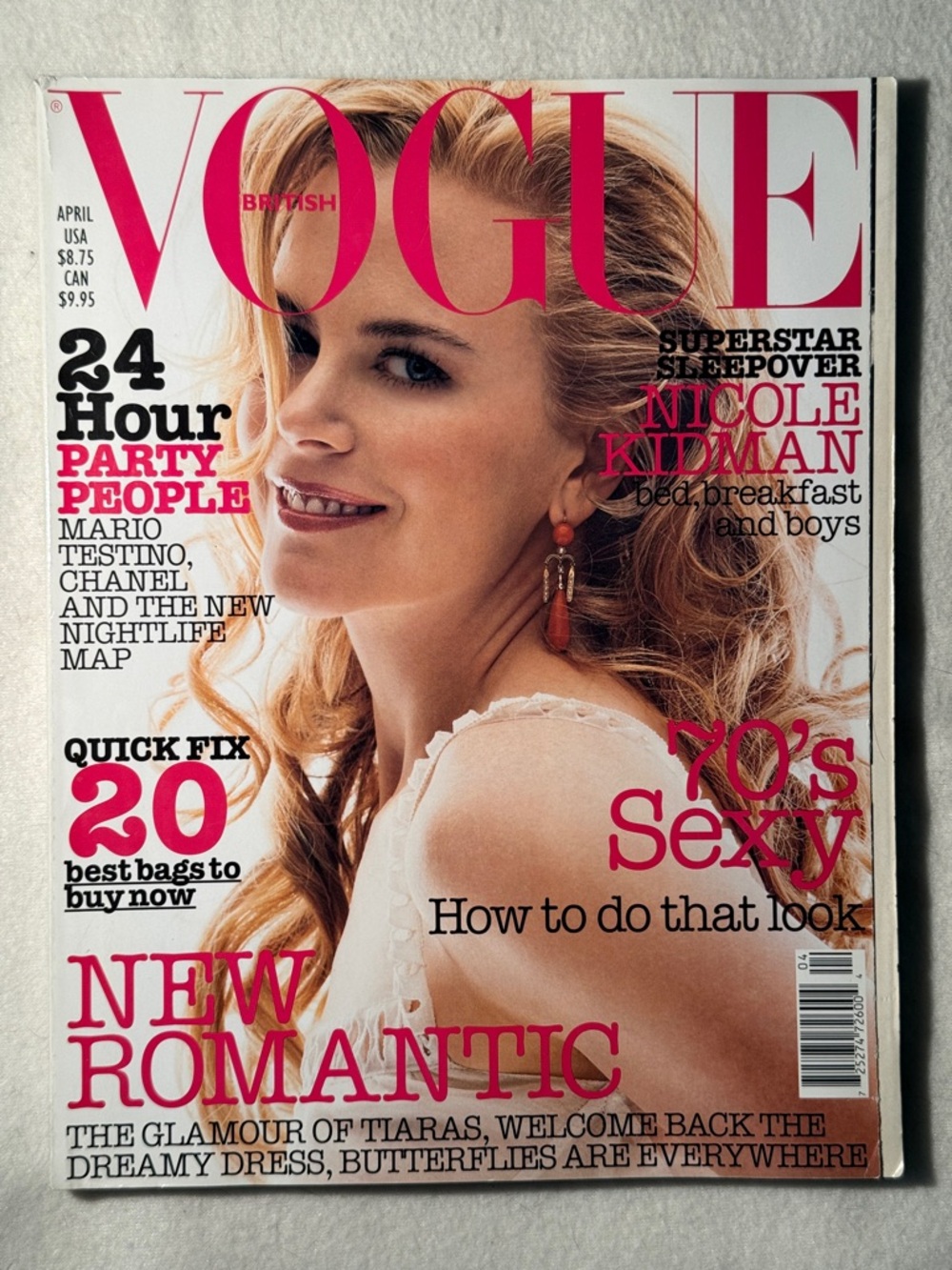April 2002 BritishVogue Magazine  Featuring Nicole Kidman